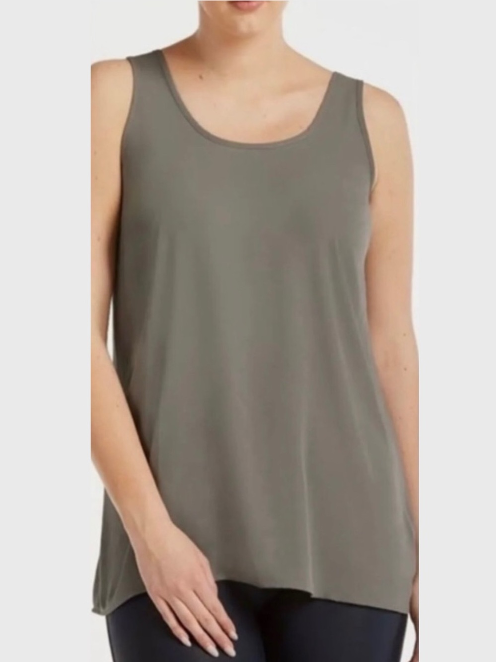 SPANX perfect length top chiffon tank 1X petite PLT timeless classic minimalist